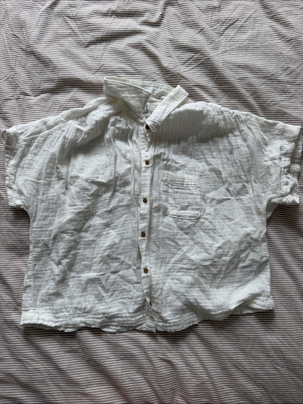 White Button-Up Shirt - Lightweight Cotton